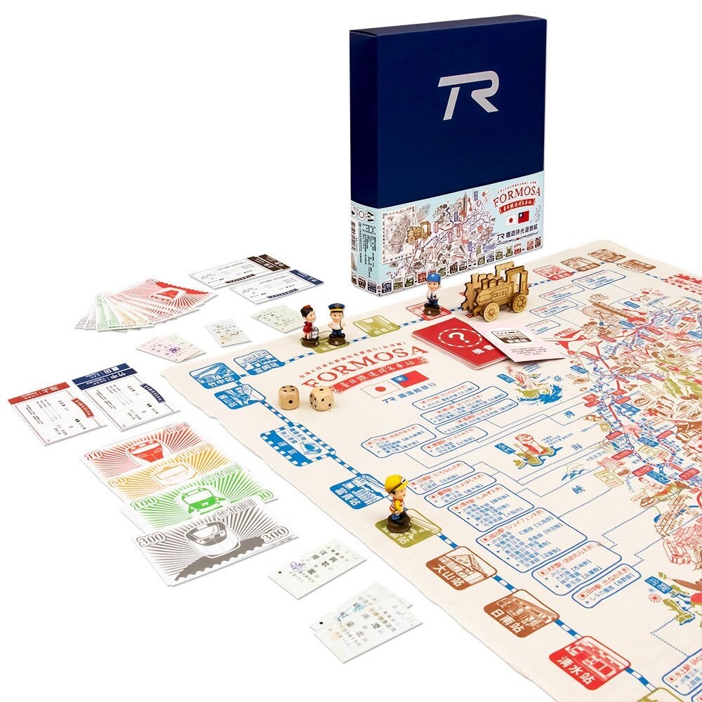 TR 鐵道時光遊戲組 台日鐵道32同名車站 台灣環島桌上遊戲組 台鐵名片式硬式車票 台鐵大富翁 台灣鐵道親子桌遊系列-細節圖2