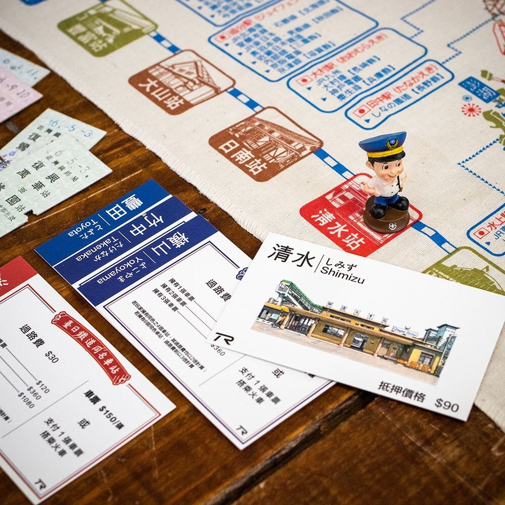 TR 鐵道時光遊戲組 台日鐵道32同名車站 台灣環島桌上遊戲組 台鐵名片式硬式車票 台鐵大富翁 台灣鐵道親子桌遊系列-細節圖7