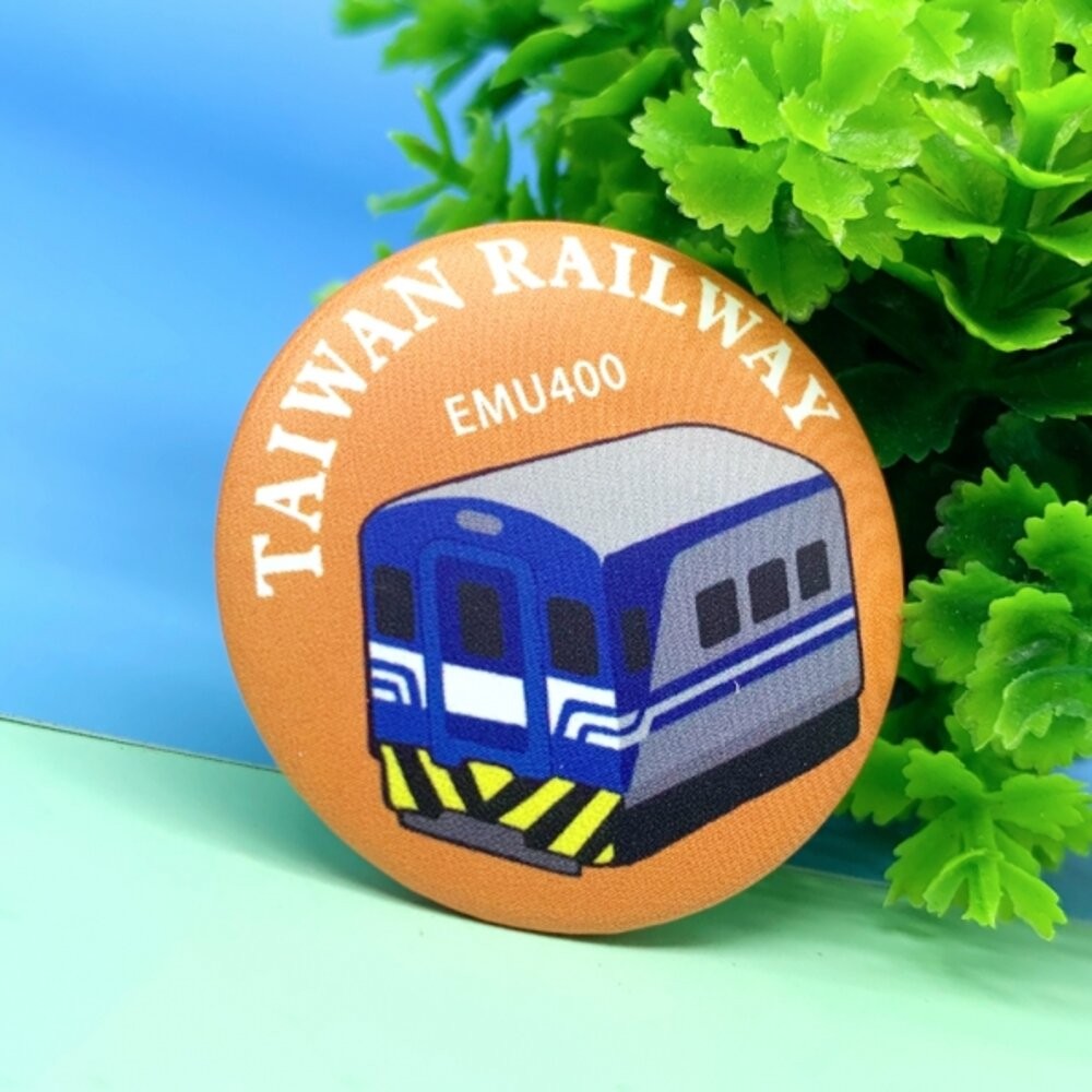 台鐵火車圓形徽章別針 太魯閣 普悠瑪 阿里山 3.7cm圓形霧面火車徽章 新格子 TR台灣鐵道-規格圖3