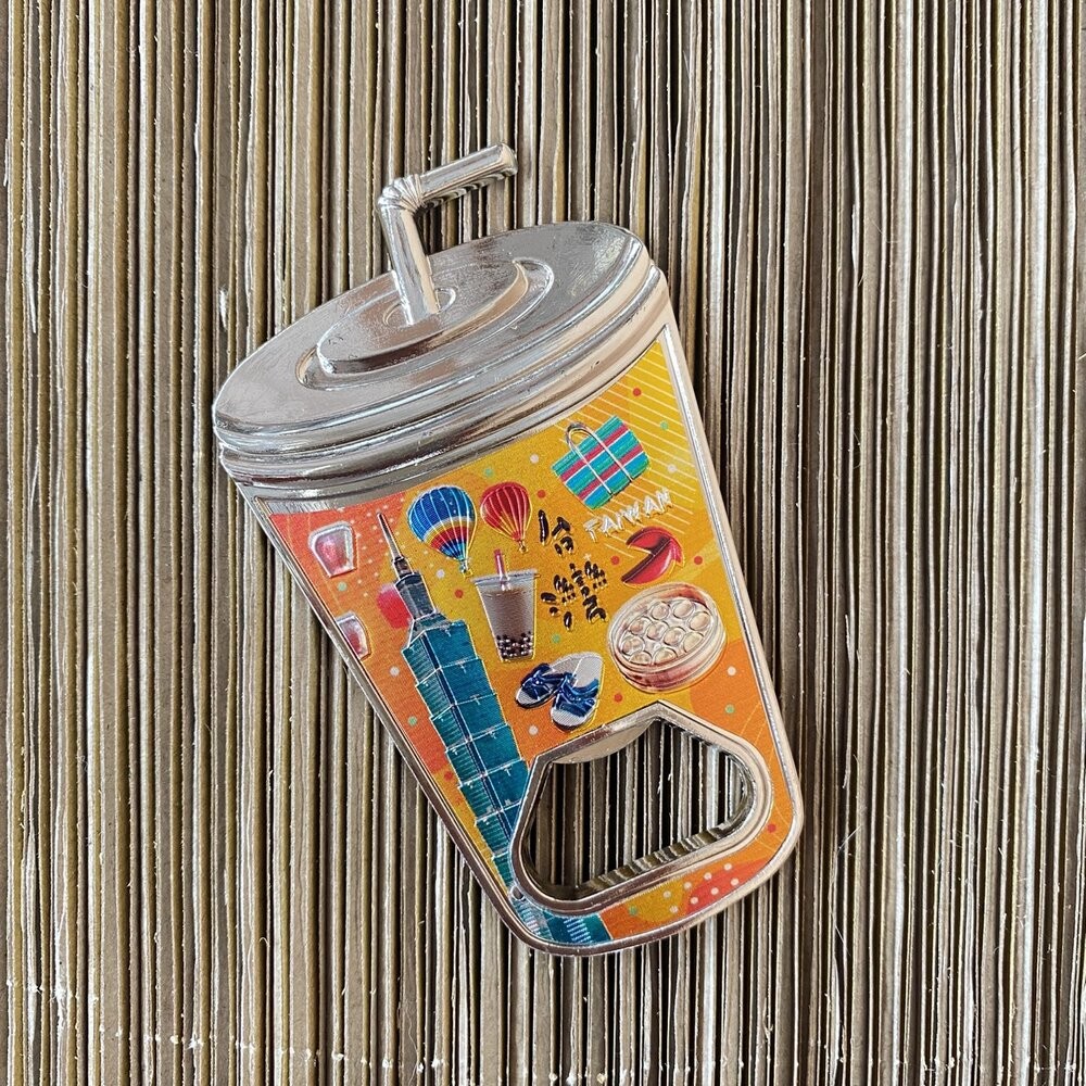 開瓶器冰箱貼 造型開瓶器 珍奶造型吸鐵 鋁箔開瓶器冰箱貼 紀念品 新格子 TR台灣鐵道-規格圖4