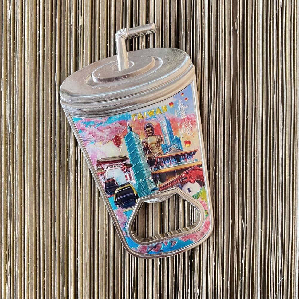 開瓶器冰箱貼 造型開瓶器 珍奶造型吸鐵 鋁箔開瓶器冰箱貼 紀念品 新格子 TR台灣鐵道-規格圖4