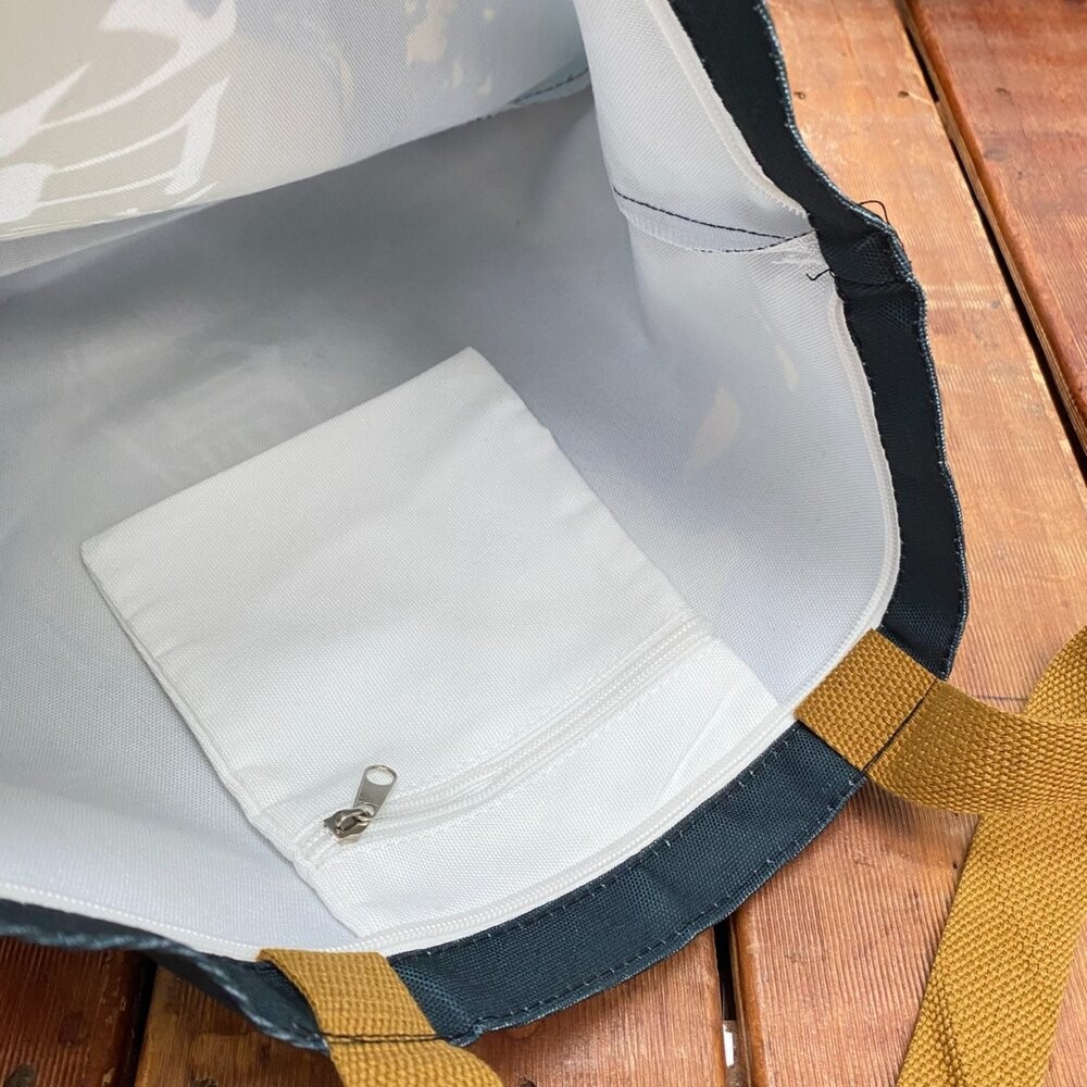 棉布手提袋 單肩包 購物袋 大容量提袋 雙面圖案 台灣紀念品 新格子 TR台灣鐵道-細節圖4