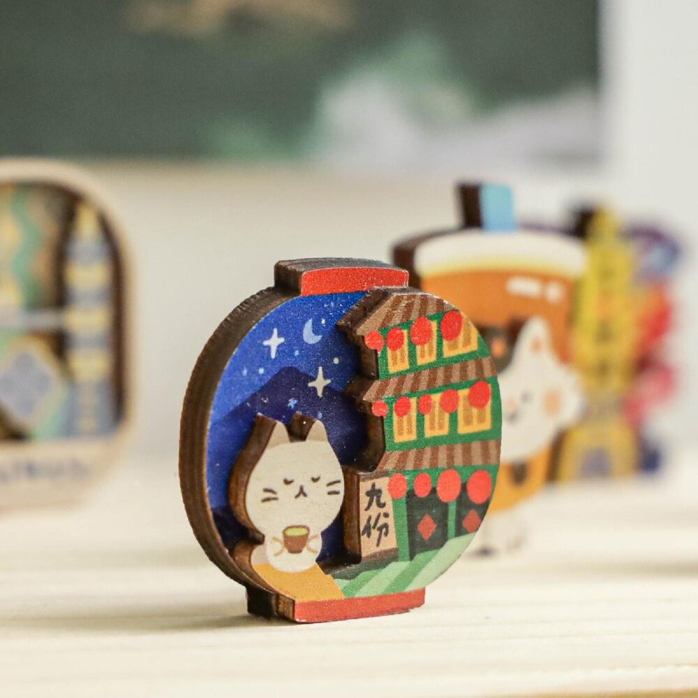 台灣印象 立體木質磁鐵 造型磁鐵 冰箱貼 台灣文創紀念品 國外送禮 印刻研究所 猴子設計 TR台灣鐵道-細節圖3