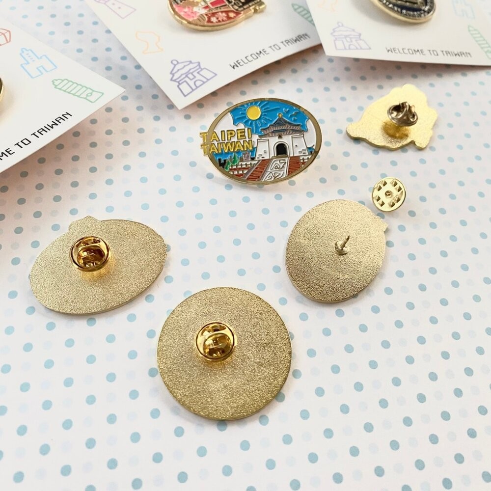 金屬胸章 別針 徽章 珍珠奶茶 台灣景點 紀念品 新格子 TR台灣鐵道-細節圖2