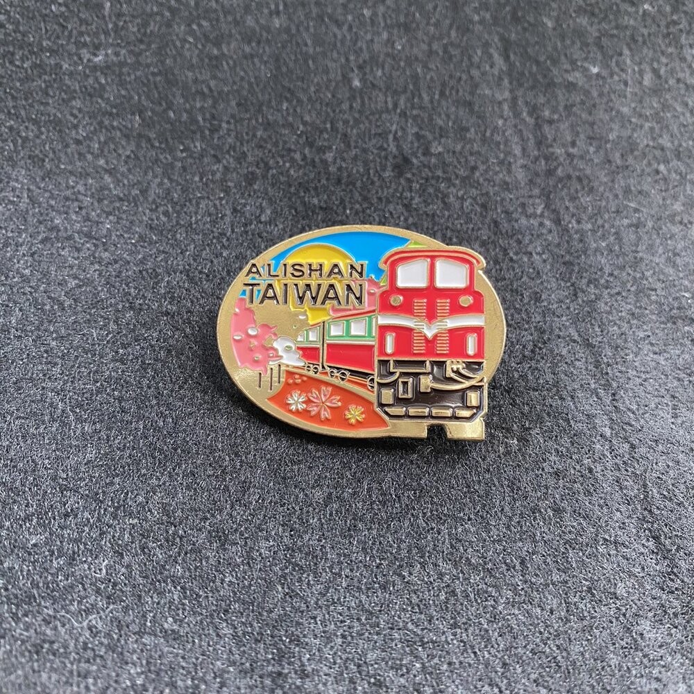 金屬胸章 別針 徽章 珍珠奶茶 台灣景點 紀念品 新格子 TR台灣鐵道-規格圖6