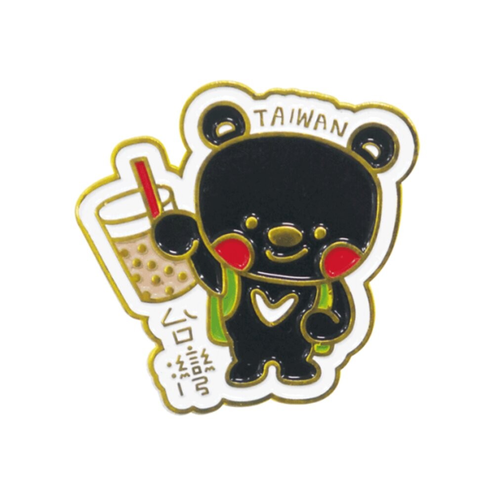 金屬胸章 別針 徽章 珍珠奶茶 台灣景點 紀念品 新格子 TR台灣鐵道-規格圖6