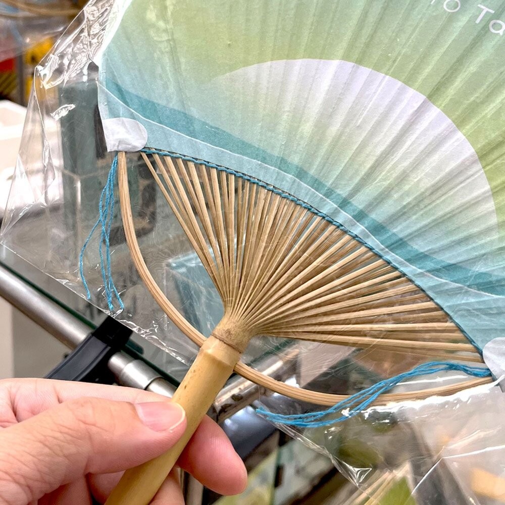 台鐵山嵐海風號 質感圓柄扇 純手工製作 傳統竹編技藝 和紙印刷工藝 官方授權銷售商店 TR台灣鐵道-細節圖3