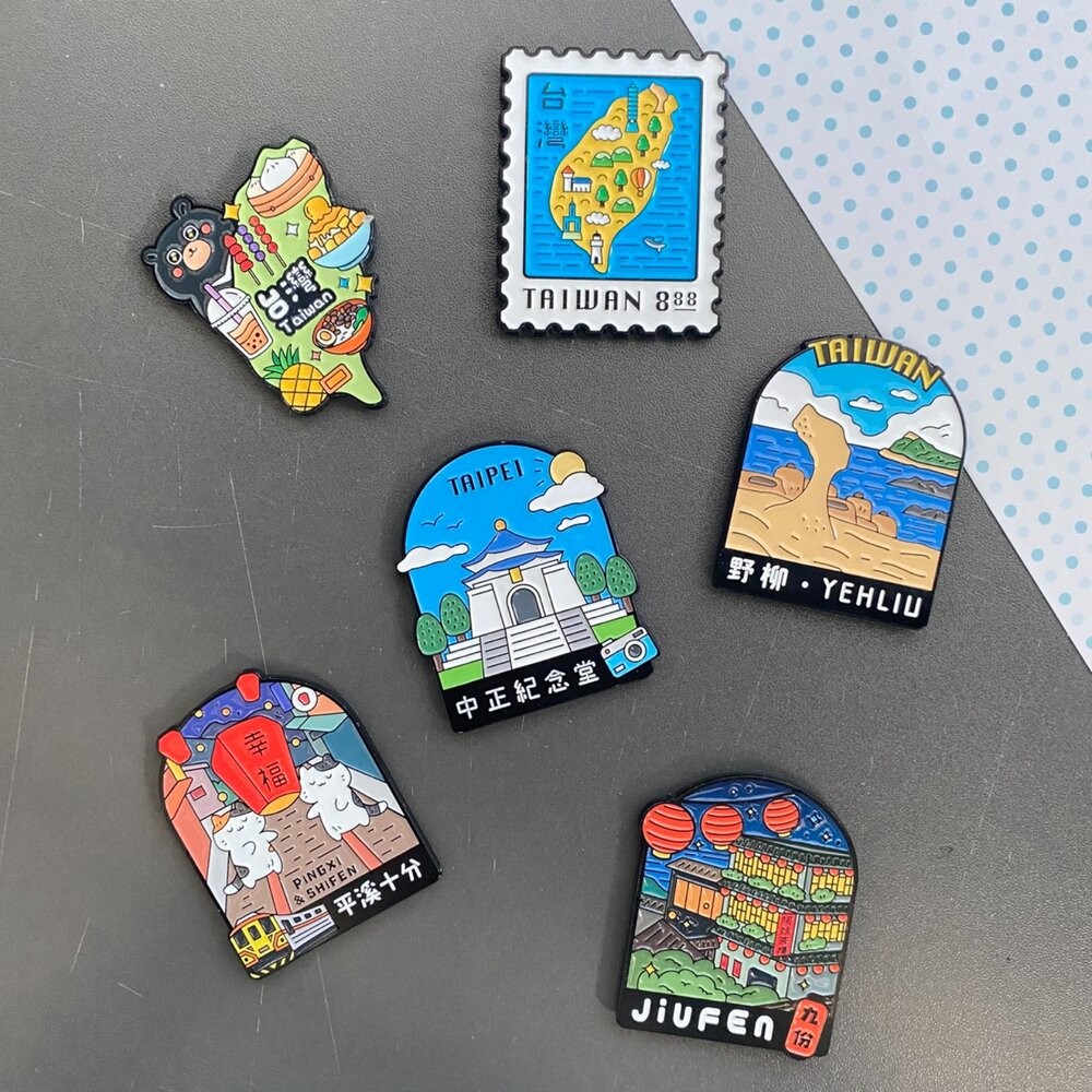 烤漆金屬磁鐵 造型磁鐵 金屬冰箱貼 亮面烤漆吸鐵 台灣紀念品 新格子 TR台灣鐵道-細節圖2