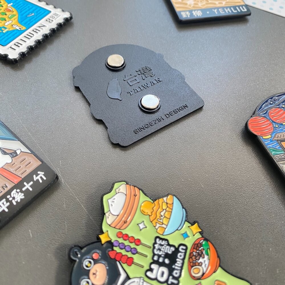 烤漆金屬磁鐵 造型磁鐵 金屬冰箱貼 亮面烤漆吸鐵 台灣紀念品 新格子 TR台灣鐵道-細節圖4