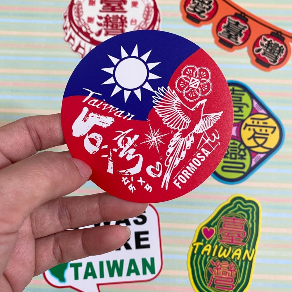 我愛台灣貼紙6入 行李箱貼紙 安全帽貼 造型貼紙 加厚防水PVC材質 木子創意 TR台灣鐵道-細節圖3