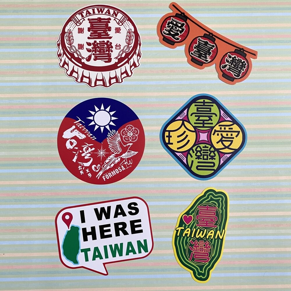 我愛台灣貼紙6入 行李箱貼紙 安全帽貼 造型貼紙 加厚防水PVC材質 木子創意 TR台灣鐵道-規格圖3