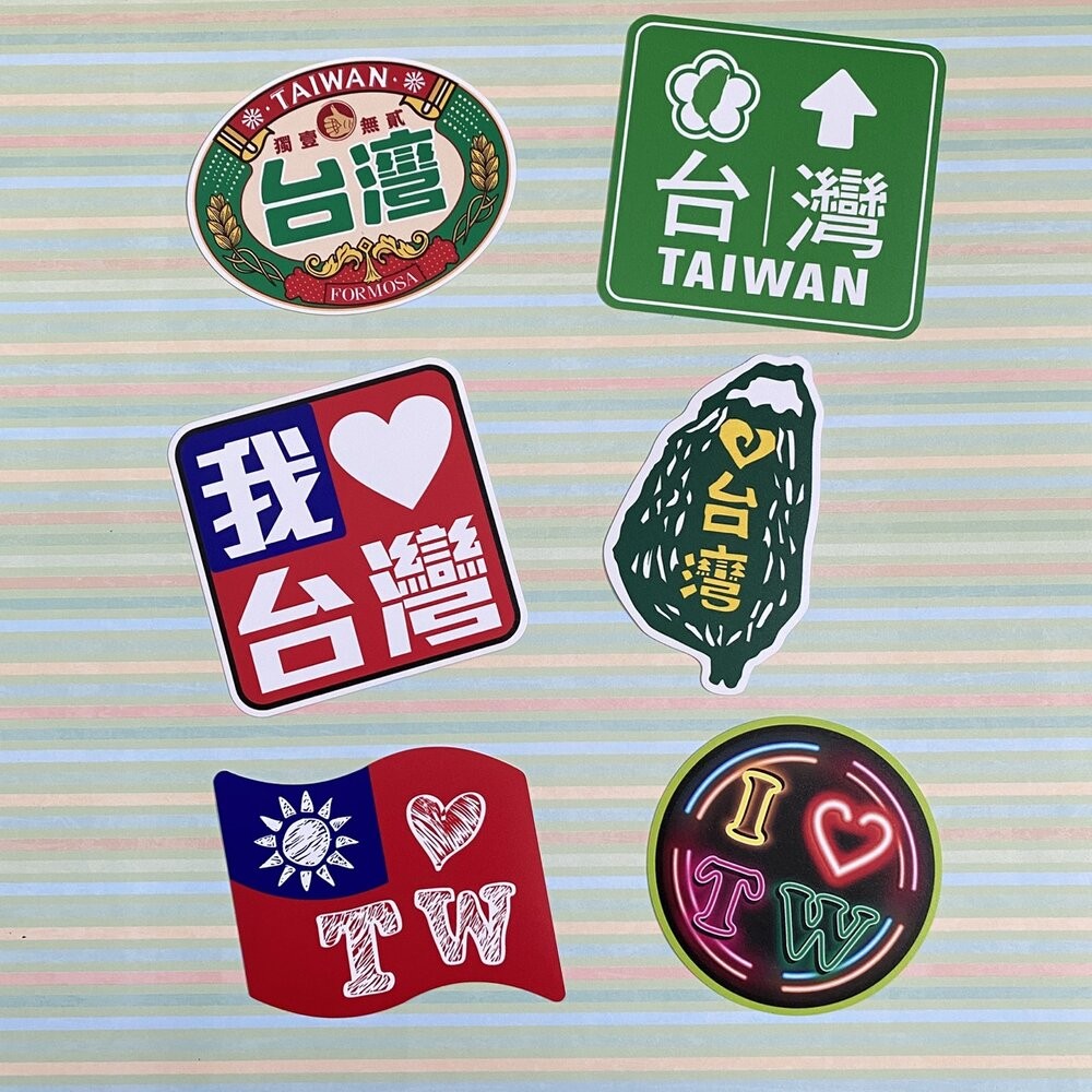 我愛台灣貼紙6入 行李箱貼紙 安全帽貼 造型貼紙 加厚防水PVC材質 木子創意 TR台灣鐵道-規格圖3