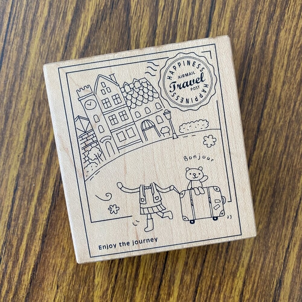 Micia 美日手藝館 美日印章 楓木印章 散裝印章 圖像插圖花 門市福利品出清 橡皮保證未蓋印過 TR台灣鐵道-規格圖1
