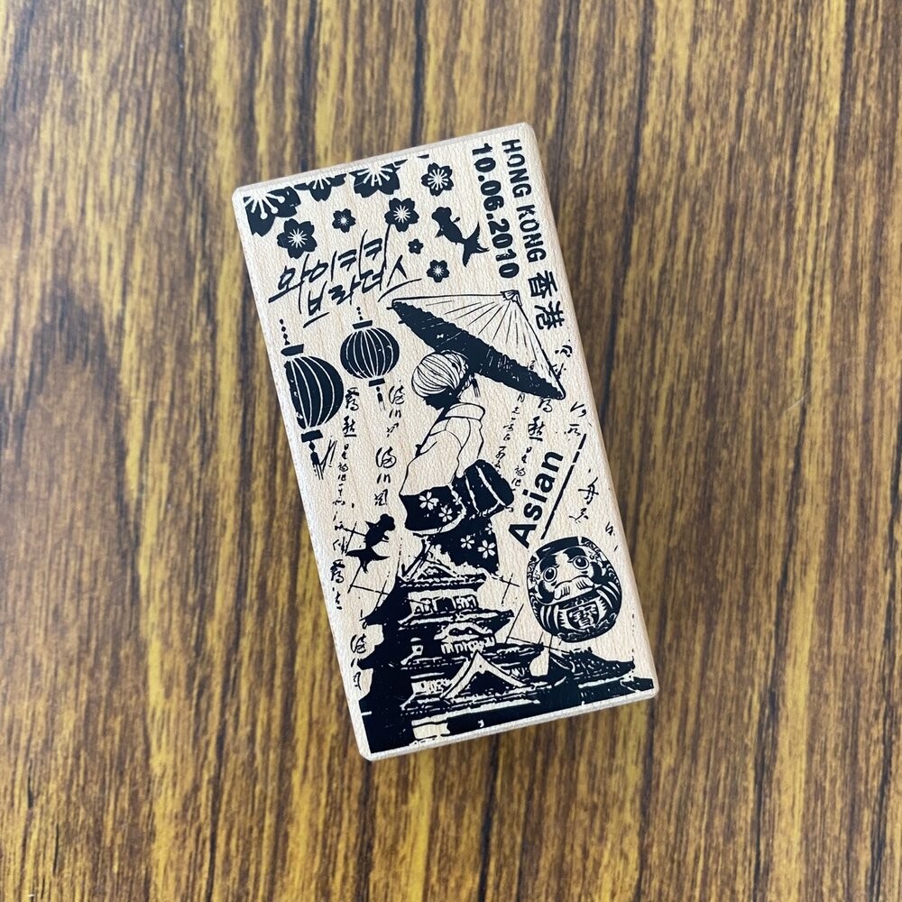 Micia 美日手藝館 美日印章 楓木印章 散裝印章 圖像插圖花 門市福利品出清 橡皮保證未蓋印過 TR台灣鐵道-規格圖1