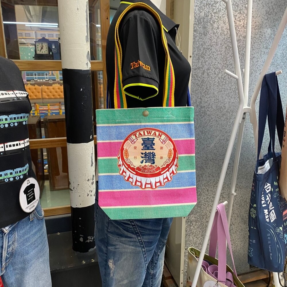 嘎嘰肩揹提袋 純棉帆布 純棉手工茄芷袋 茄芷手提袋 台灣製造 木子創意 TR台灣鐵道-細節圖4