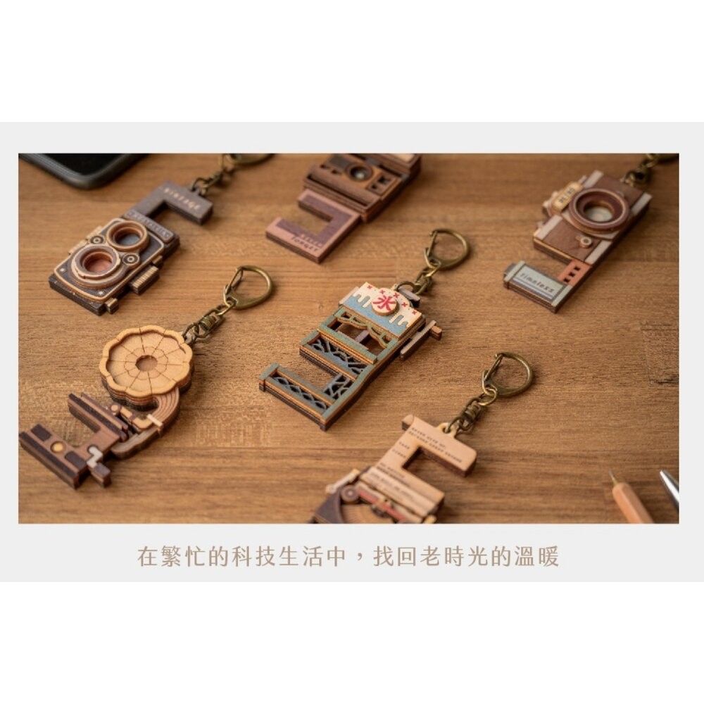 老時光手機架 木頭手機架 木頭鑰匙圈 懷舊復古系列 紙盒包裝 遊木時光 TR台灣鐵道-細節圖2