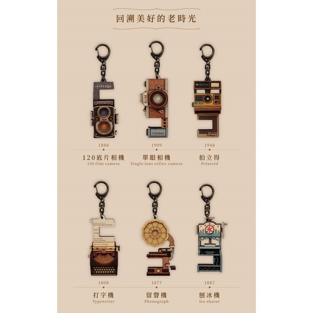 老時光手機架 木頭手機架 木頭鑰匙圈 懷舊復古系列 紙盒包裝 遊木時光 TR台灣鐵道-細節圖6