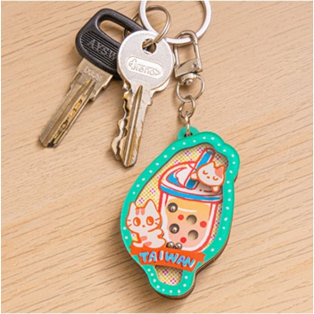 玩台灣鑰匙圈 造型鑰匙圈 壓克力鑰匙圈 紀念品 猴子設計 TR台灣鐵道-細節圖3