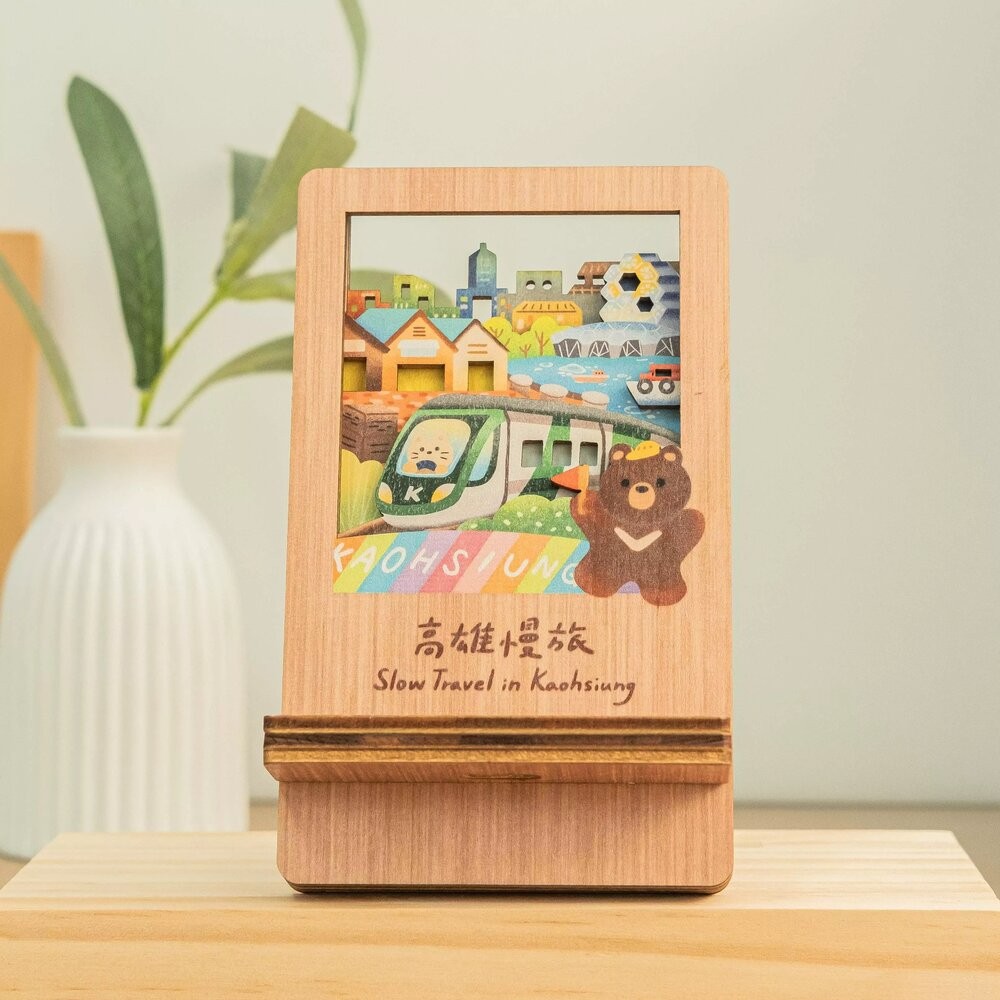微風景手機架 名片架 台灣印象 台灣旅遊紀念品 桌面擺飾 多功能收納 遊木時光 TR台灣鐵道-規格圖6