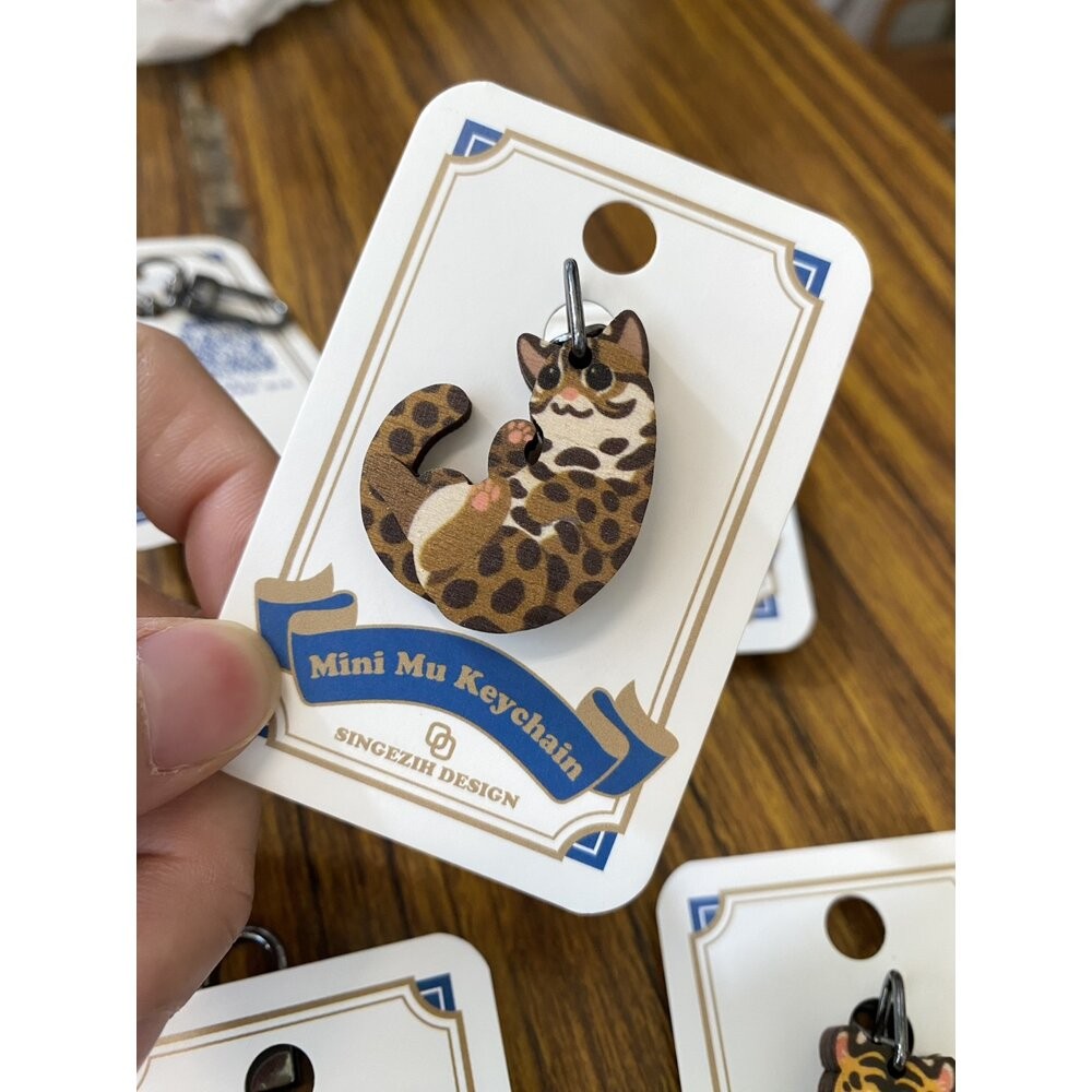 迷你木鑰匙圈 立體木質鑰匙圈 迷你鑰匙扣 迷你動物吊飾 新格子 TR台灣鐵道-規格圖3