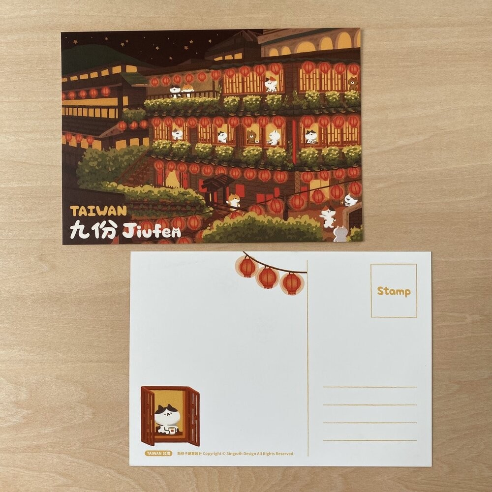 插畫明信片 台灣旅行明信片 台味明信片 台灣景點明信片 新格子 TR台灣鐵道-規格圖3