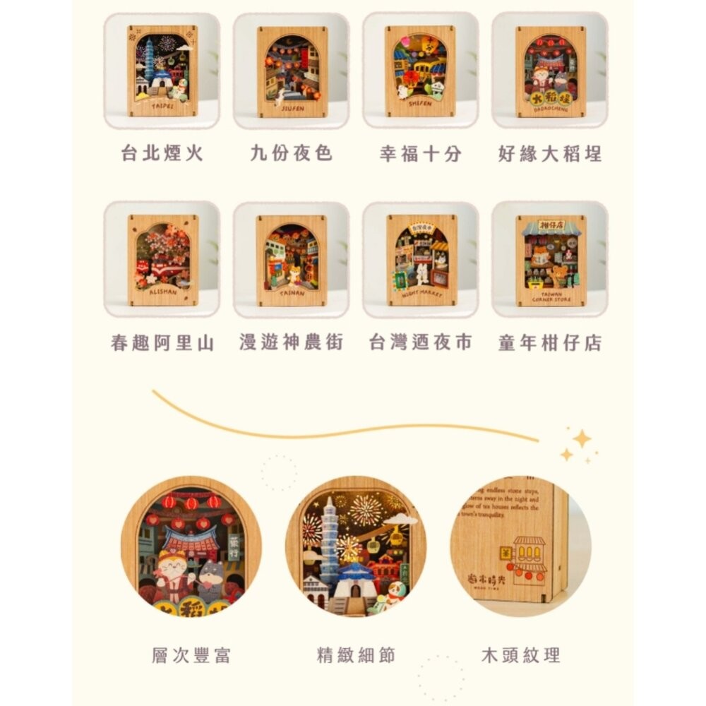亮點台灣置物盒 DIY組裝 觸碰發光 迷你筆筒 桌面擺飾 遊木時光 TR台灣鐵道-細節圖6