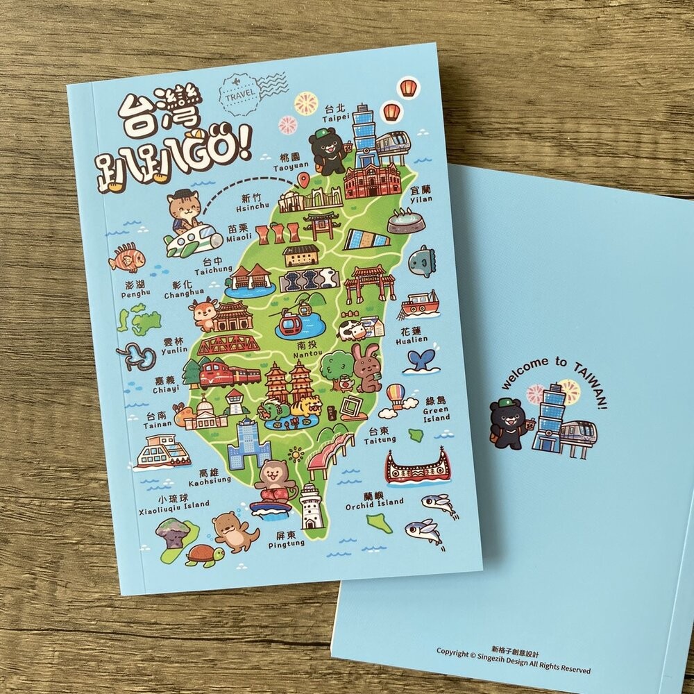 旅行筆記本 蓋章本 記事本 空白筆記本 隨身筆記本 插畫風筆記本 新格子 TR台灣鐵道-規格圖3