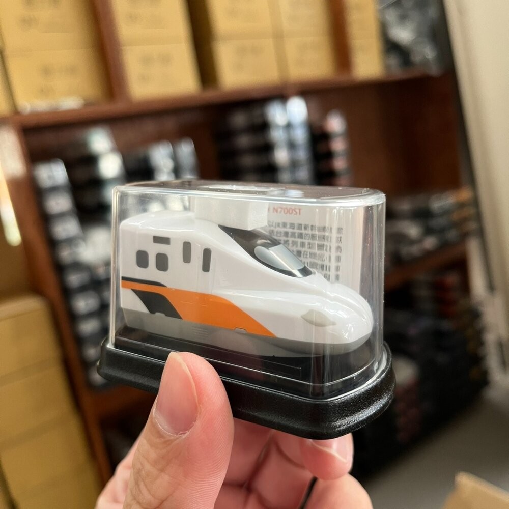 台灣高鐵 N700ST型 鐵支路迴力小火車 迴力車 火車玩具 壓克力盒裝 QV115 TR台灣鐵道-細節圖2