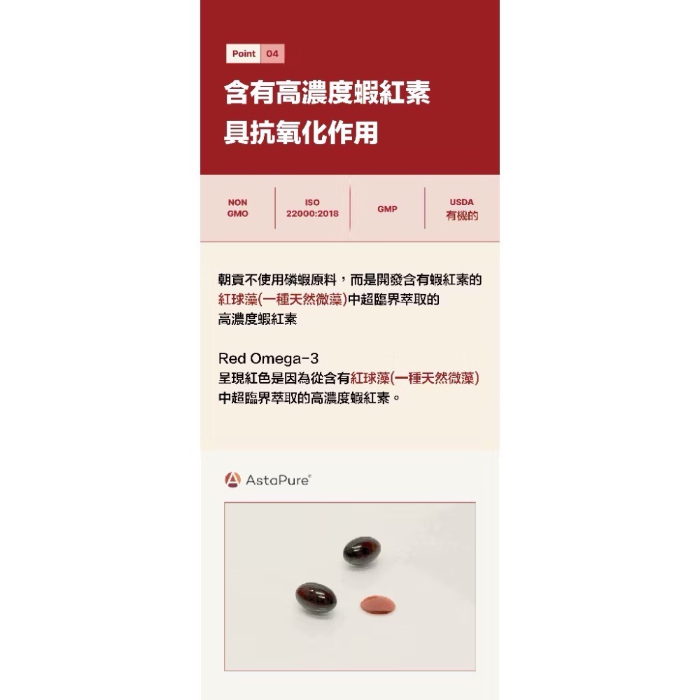 《健康貓》朝貢】RED Omega-3 Mini 紅色魚油膠囊｜rTG Omega-3＋蝦紅素｜犬貓適用｜120顆-細節圖4