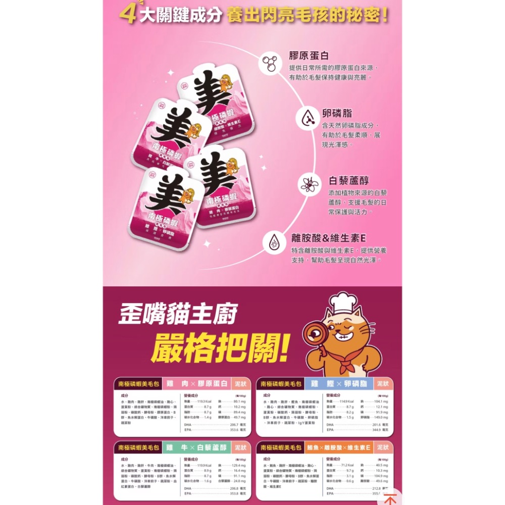《健康貓》肉球世界 南極磷蝦大肉包 絲狀 泥狀 美毛包 南極磷蝦油 台灣製 貓餐包 貓主食 貓主食餐包 貓罐-細節圖7