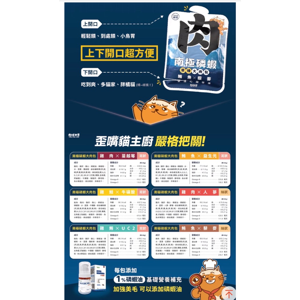 《健康貓》（185g/12包組）肉球世界 南極磷蝦大肉包 絲狀 泥狀 美毛包 南極磷蝦油 台灣製 貓餐包 貓主食 貓主食-細節圖9