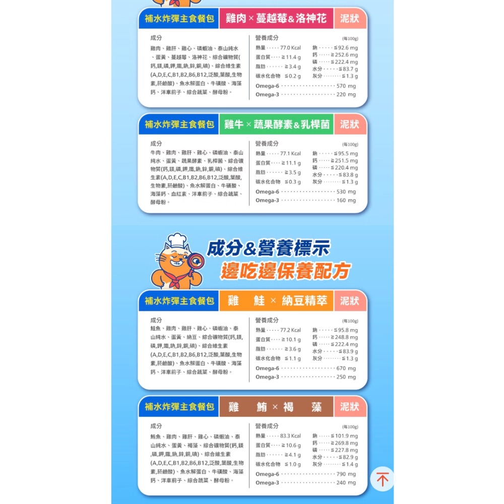 《健康貓》（185g/12包組）肉球世界 南極磷蝦大肉包 絲狀 泥狀 美毛包 南極磷蝦油 台灣製 貓餐包 貓主食 貓主食-細節圖11