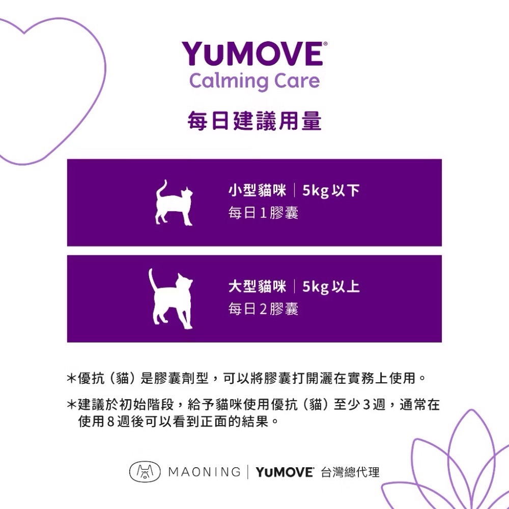 《健康貓》【YuMOVE 優抗 貓用】Calming Care 情緒舒緩保健｜GABA・L-色胺酸・L-精胺酸｜30顆-細節圖5