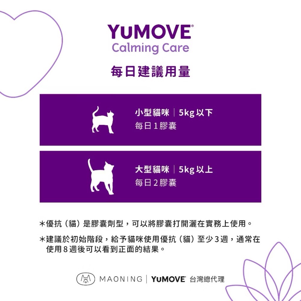 《健康貓》【YuMOVE 優抗 貓用】Calming Care 情緒舒緩保健｜GABA・L-色胺酸・L-精胺酸｜30顆-細節圖5