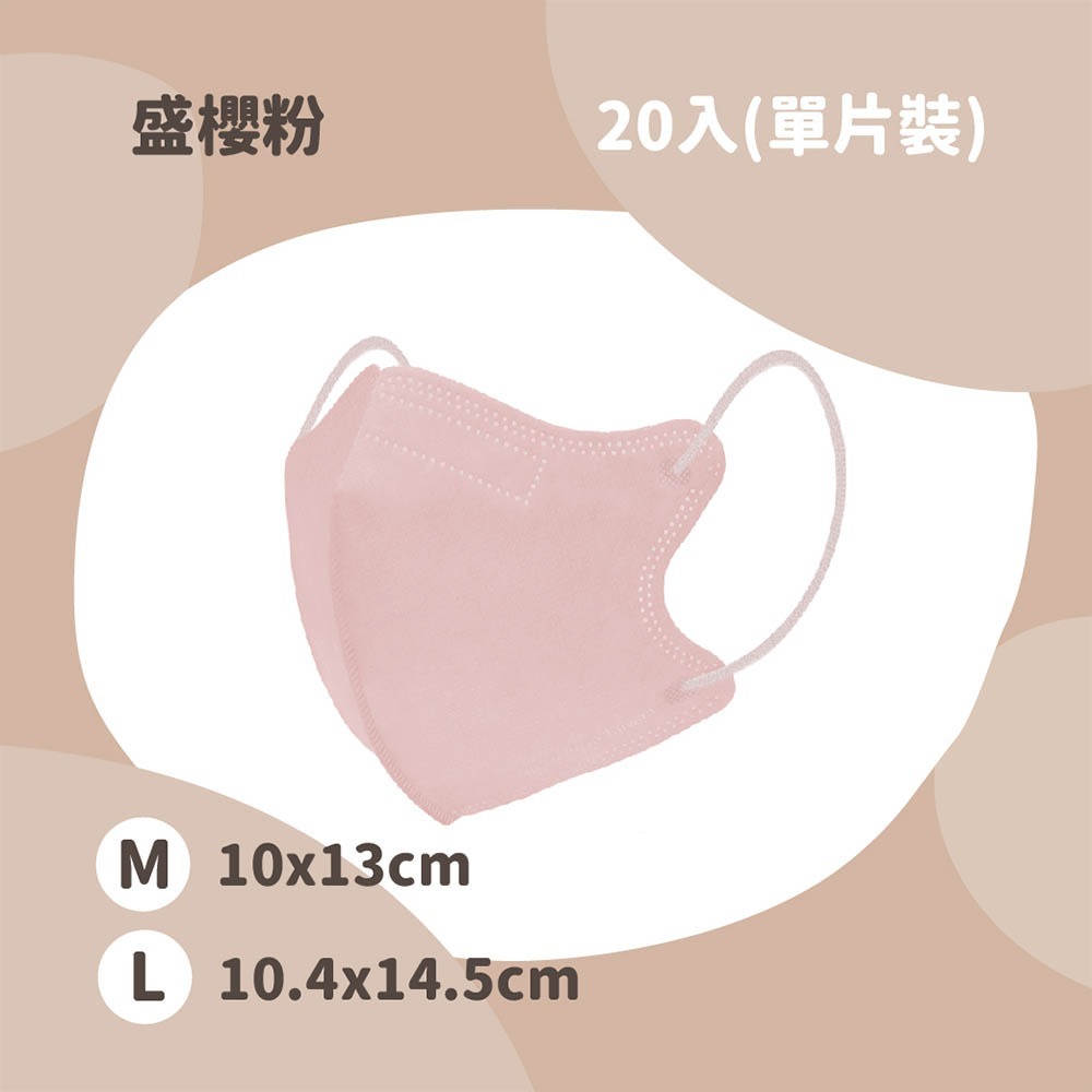 康菲 成人/兒童 3D立體醫療口罩M/L 小臉口罩 台灣製 有壓條/無壓條 疫情 口罩 3D 醫療級防護-規格圖7