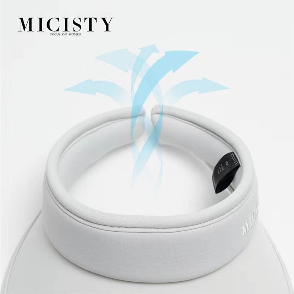 MICISTY 紫外線阻隔｜空頂防曬帽 防曬帽 烈日單品 保護眼睛 防臉部曬傷 出遊必備 穿搭 透氣 清涼 海邊-細節圖4
