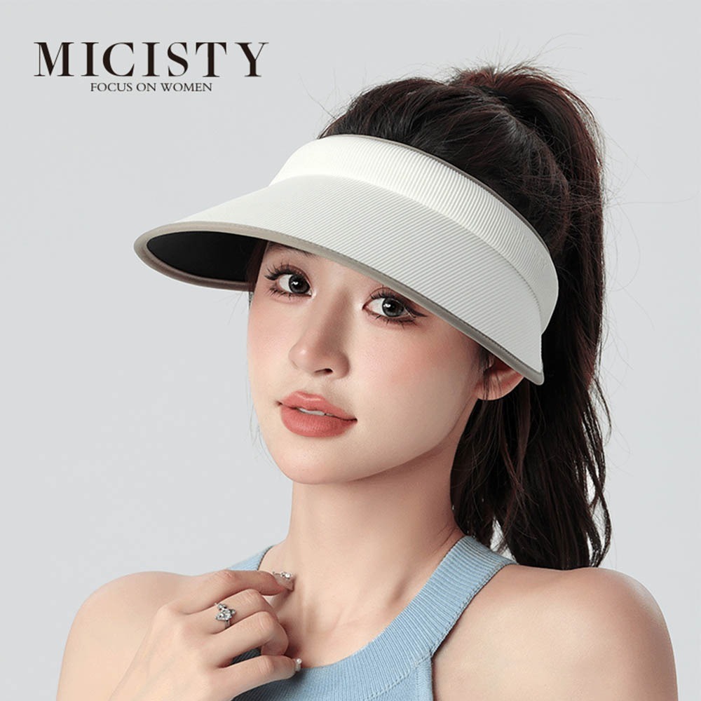 MICISTY 紫外線阻隔｜蛋糕款空頂防曬帽 防曬帽 烈日單品 保護眼睛 防臉部曬傷 出遊必備 穿搭 透氣 清涼 海邊-細節圖3