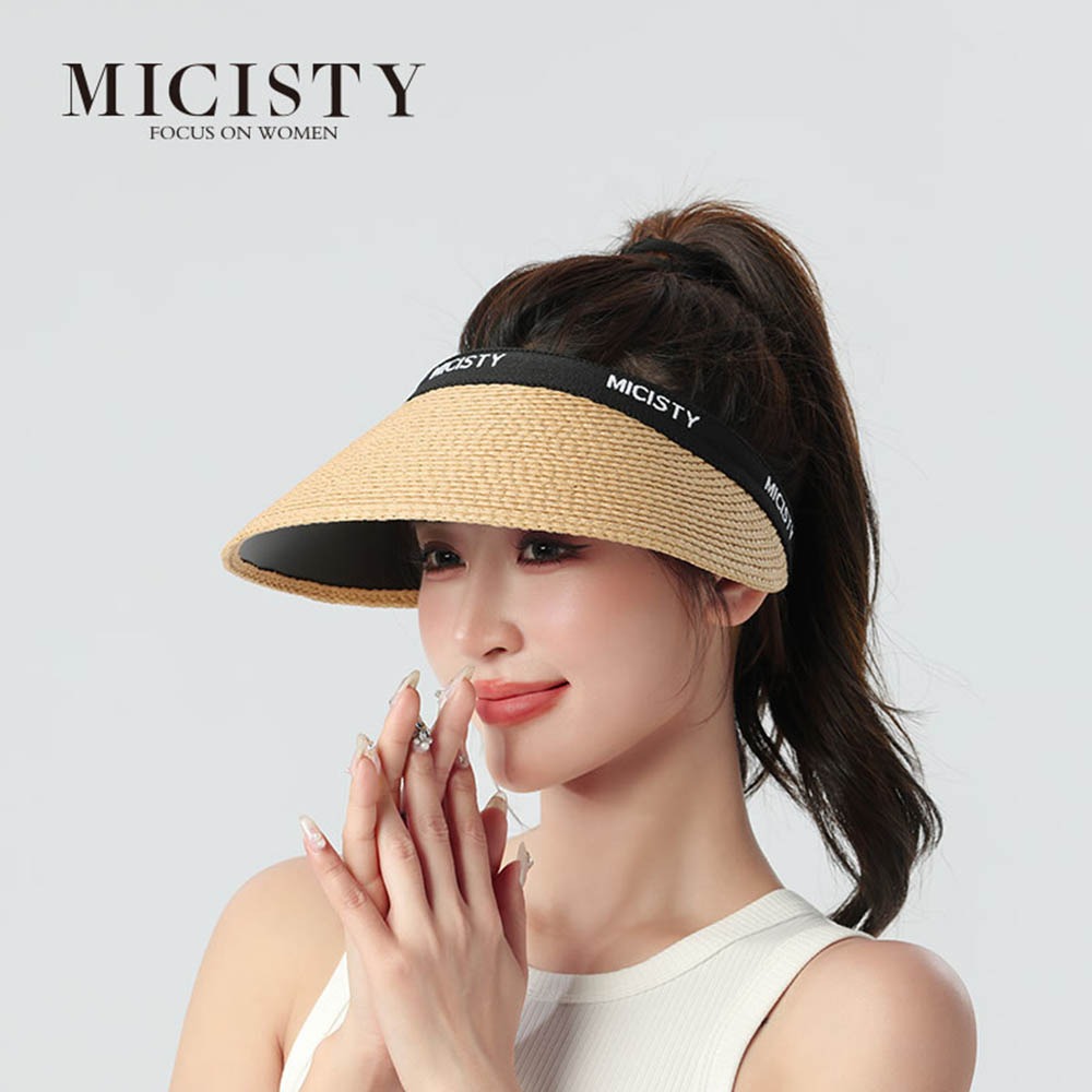 MICISTY 紫外線阻隔｜親子草編空頂防曬帽 防曬帽 烈日單品 保護眼睛 防臉部曬傷 出遊必備 穿搭 透氣 清涼 海邊-細節圖2
