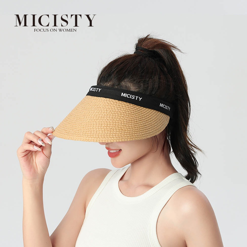 MICISTY 紫外線阻隔｜親子草編空頂防曬帽 防曬帽 烈日單品 保護眼睛 防臉部曬傷 出遊必備 穿搭 透氣 清涼 海邊-細節圖3