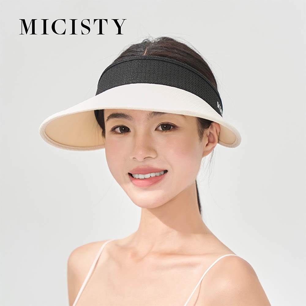 MICISTY 紫外線阻隔｜小香風空頂防曬帽 防曬帽 烈日單品 保護眼睛 防臉部曬傷 出遊必備 穿搭 透氣 清涼 海邊-細節圖2