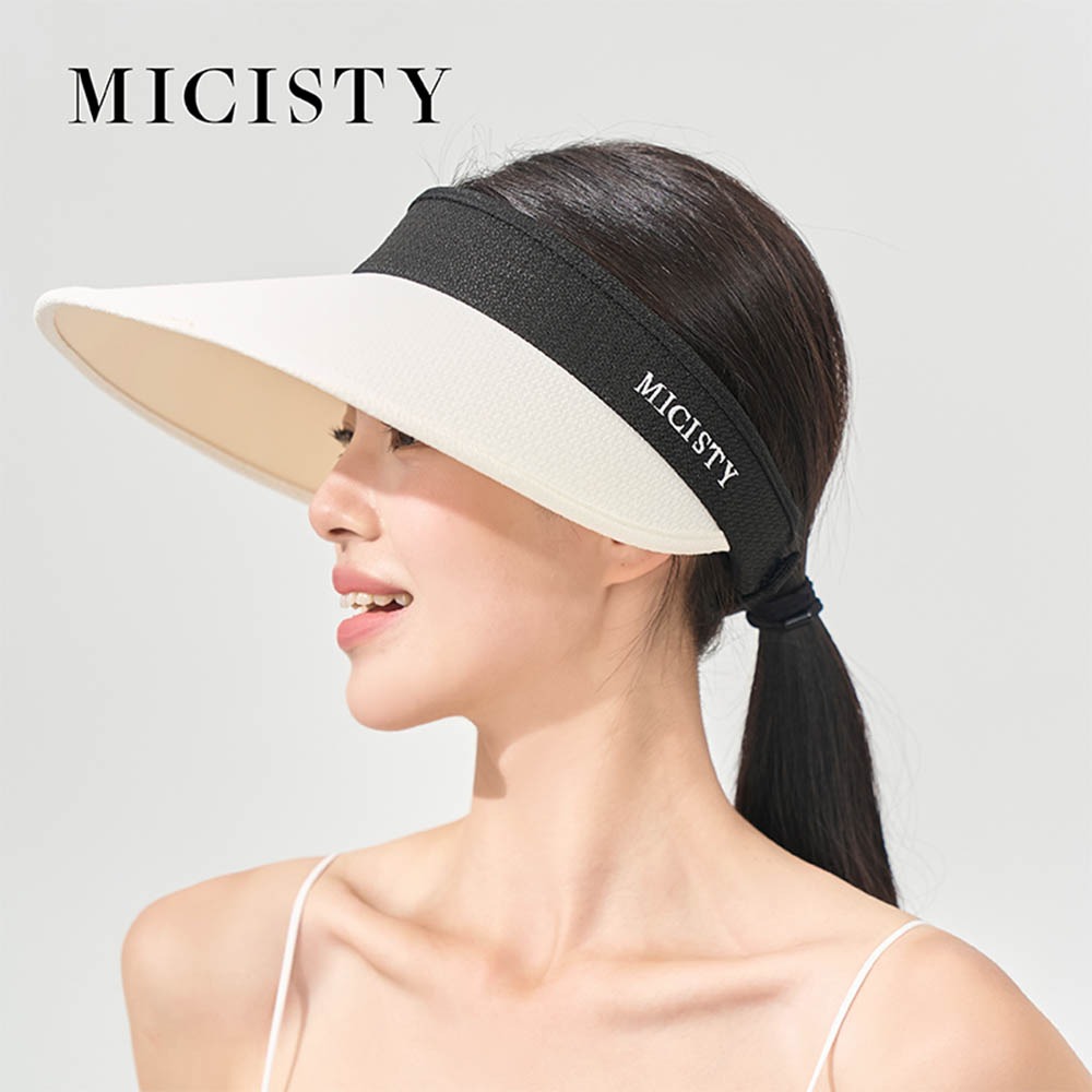 MICISTY 紫外線阻隔｜小香風空頂防曬帽 防曬帽 烈日單品 保護眼睛 防臉部曬傷 出遊必備 穿搭 透氣 清涼 海邊-規格圖4
