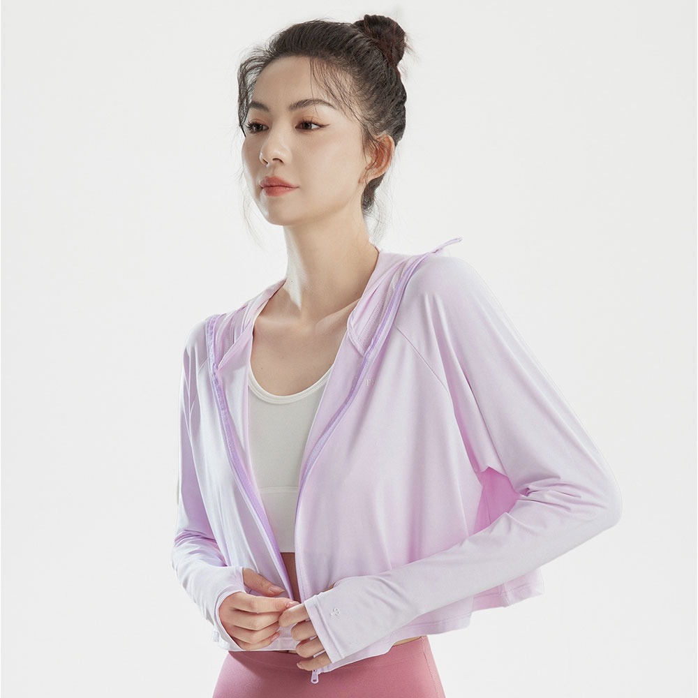 MICISTY 短款防曬衣 防曬衣 防曬口罩 防曬帽 防曬面罩 修身 顯瘦 短版 穿搭 出遊必備-細節圖3