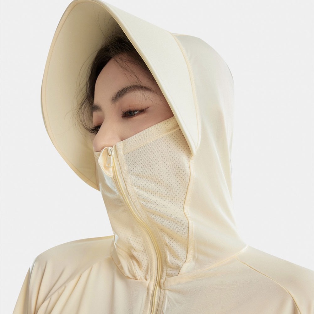 MICISTY 短款防曬衣 防曬衣 防曬口罩 防曬帽 防曬面罩 修身 顯瘦 短版 穿搭 出遊必備-細節圖4