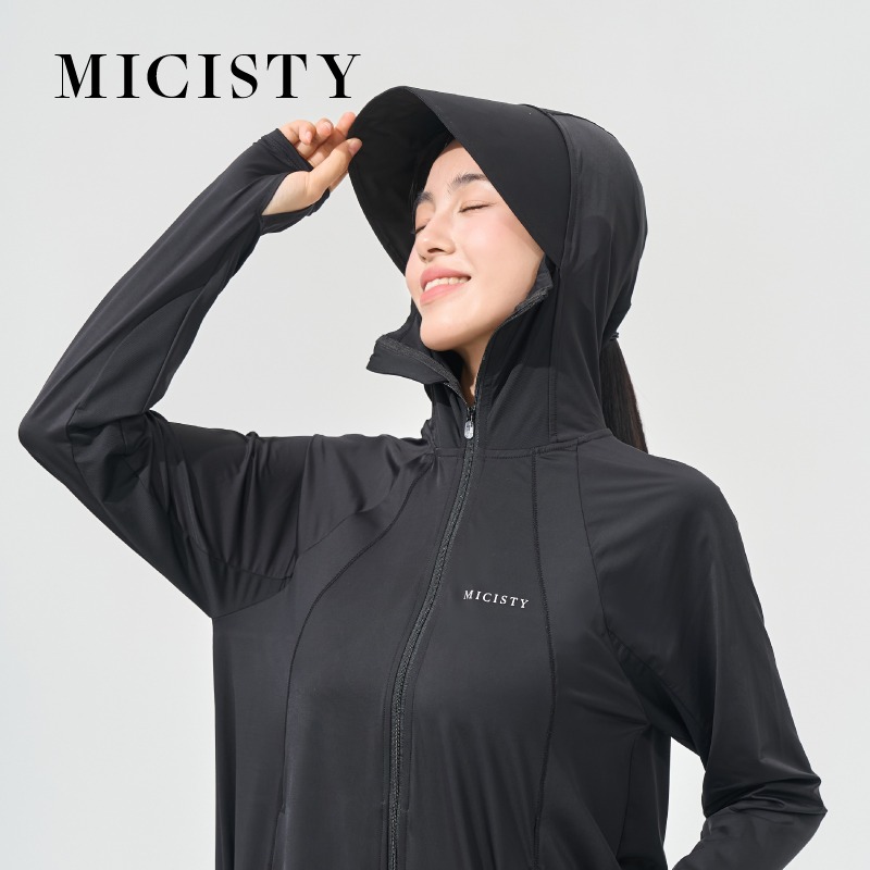 MICISTY 黑魔法冰絲原紗防曬衣 防曬衣 防曬口罩 防曬帽 防曬面罩 修身 顯瘦 機車族-細節圖3