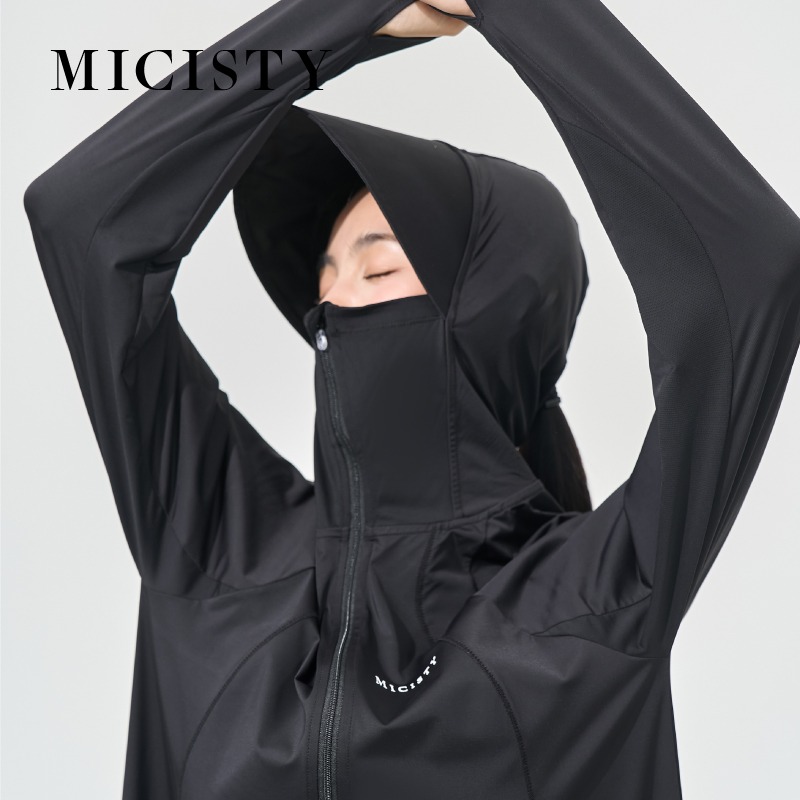 MICISTY 黑魔法冰絲原紗防曬衣 防曬衣 防曬口罩 防曬帽 防曬面罩 修身 顯瘦 機車族-規格圖4