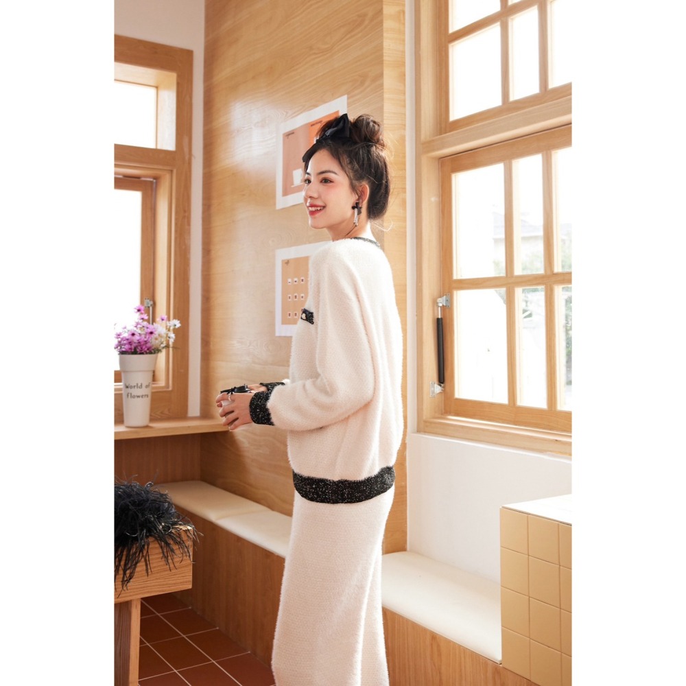 MICISTY 冬季睡衣｜軟綿綿小香風  居家睡衣 冬季睡衣 保暖睡衣 居家服 睡衣套裝 可愛睡衣 甜妹-細節圖2