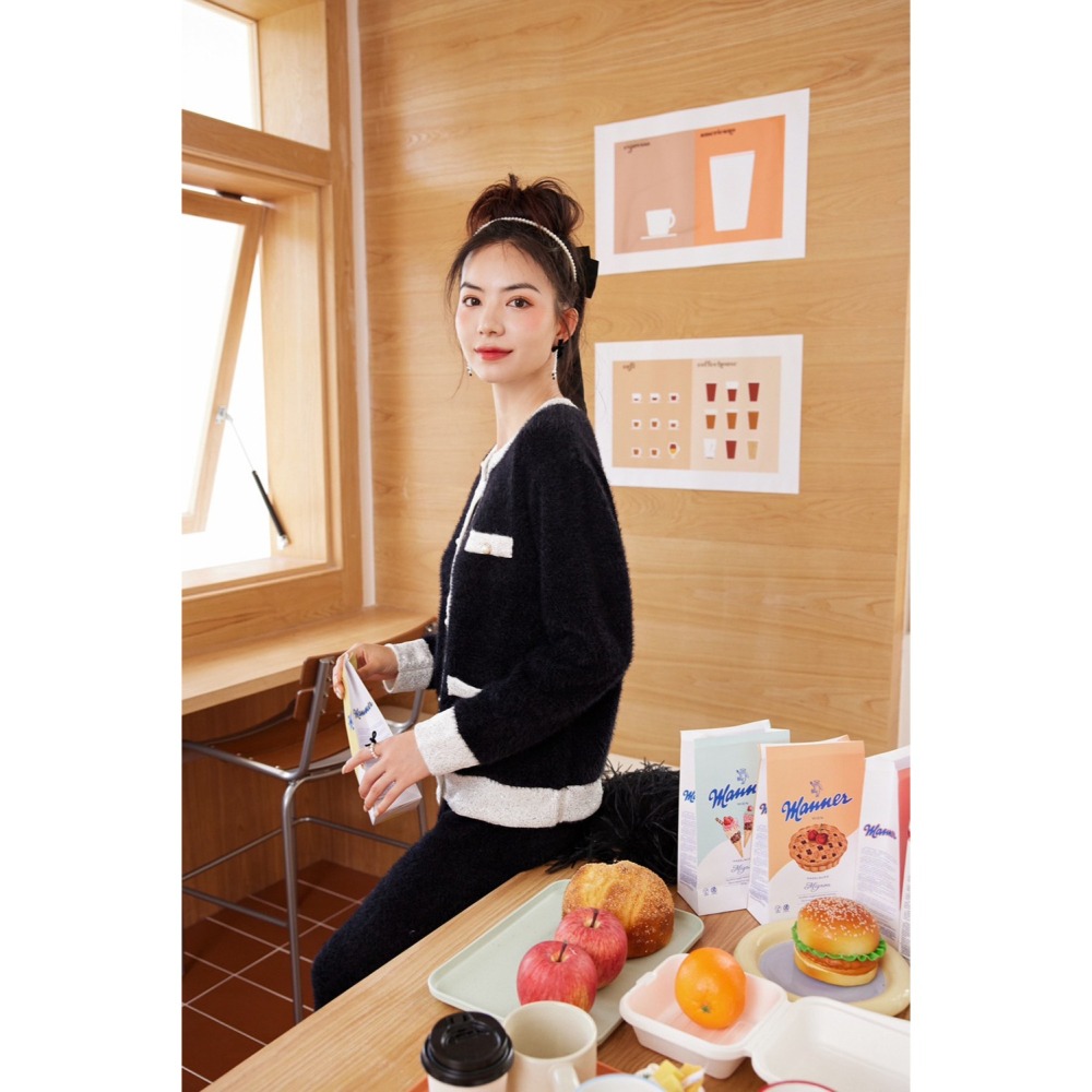 MICISTY 冬季睡衣｜軟綿綿小香風  居家睡衣 冬季睡衣 保暖睡衣 居家服 睡衣套裝 可愛睡衣 甜妹-細節圖4