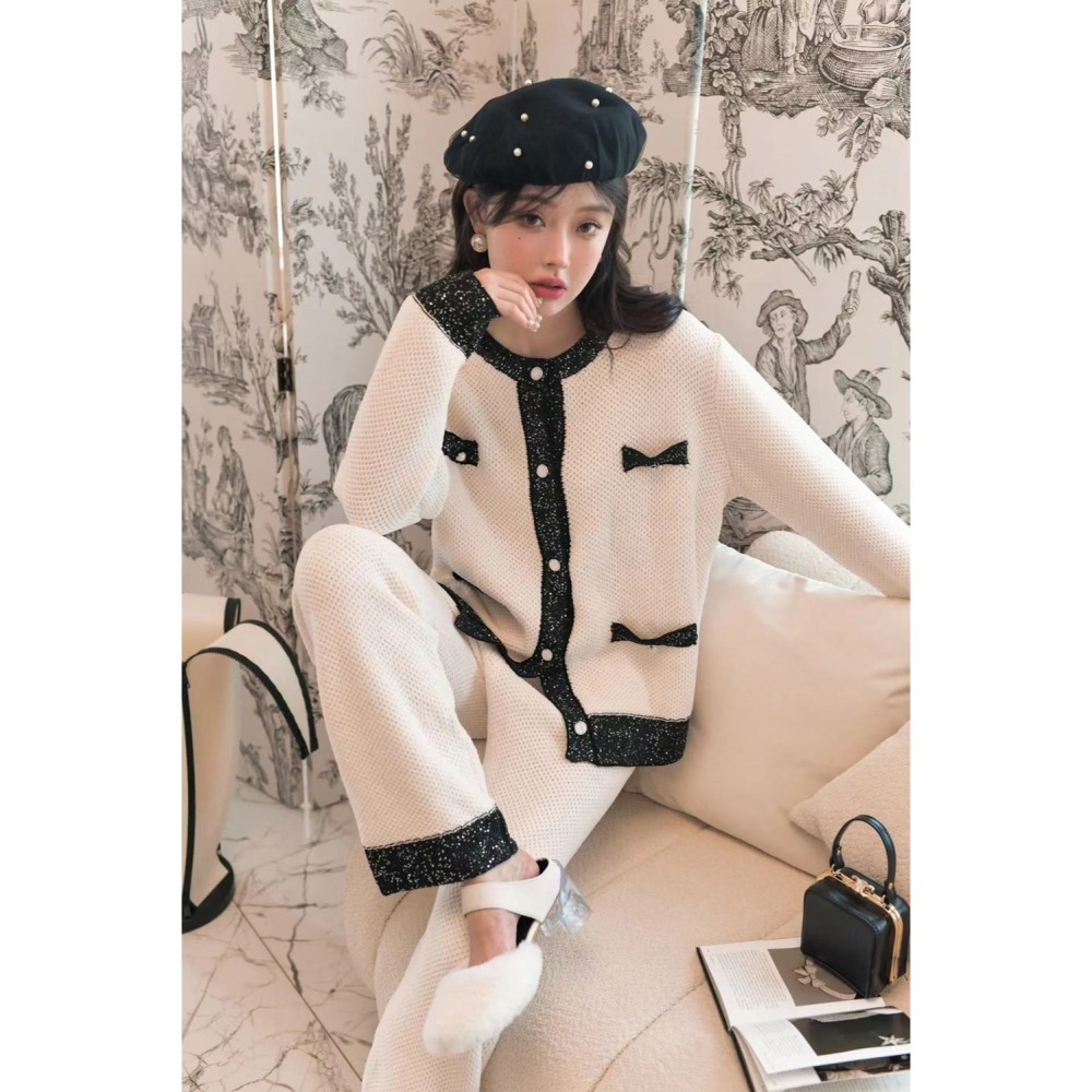 MICISTY 冬季睡衣｜軟綿綿小香風  居家睡衣 冬季睡衣 保暖睡衣 居家服 睡衣套裝 可愛睡衣 甜妹-細節圖9