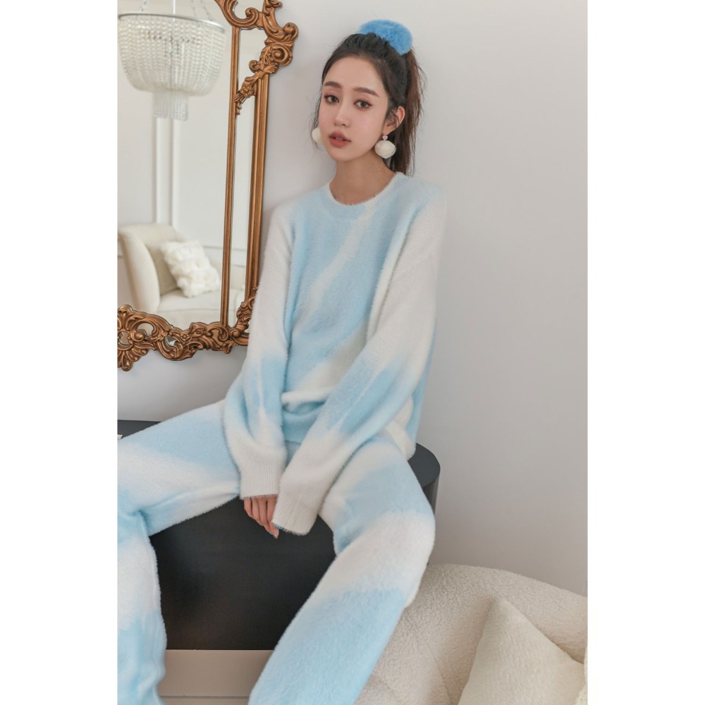 MICISTY 冬季睡衣｜軟綿綿漸變兩件套 居家睡衣 冬季睡衣 保暖睡衣 居家服 睡衣套裝 可愛睡衣 甜妹-規格圖3