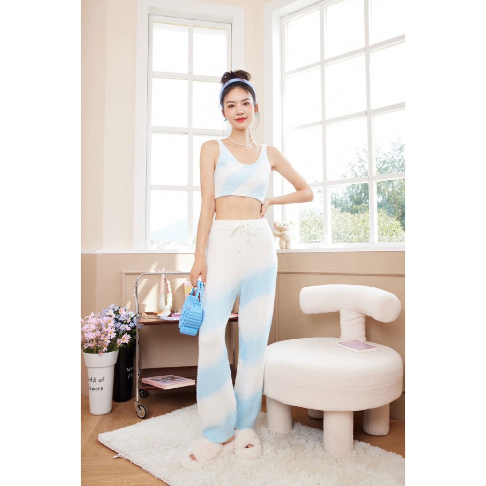 MICISTY 冬季睡衣｜軟綿綿漸變三件套 居家睡衣 冬季睡衣 保暖睡衣 居家服 睡衣套裝 可愛睡衣 甜妹 三件式睡衣-細節圖5